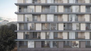 Truhlářská, Plzeň, Bytový dům, čelní pohled